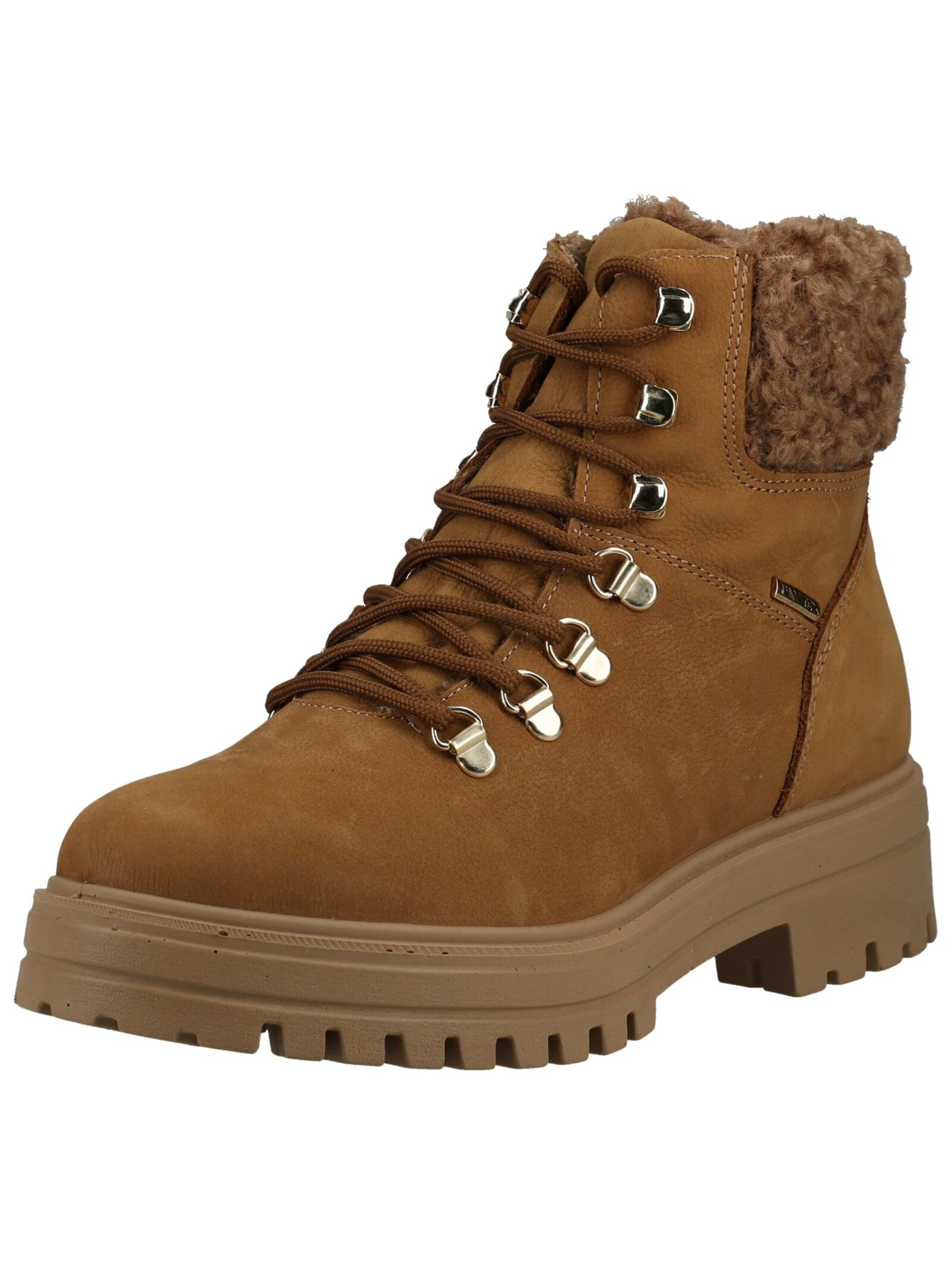 IMAC Lace-Up Ankle Boots in Brown: front