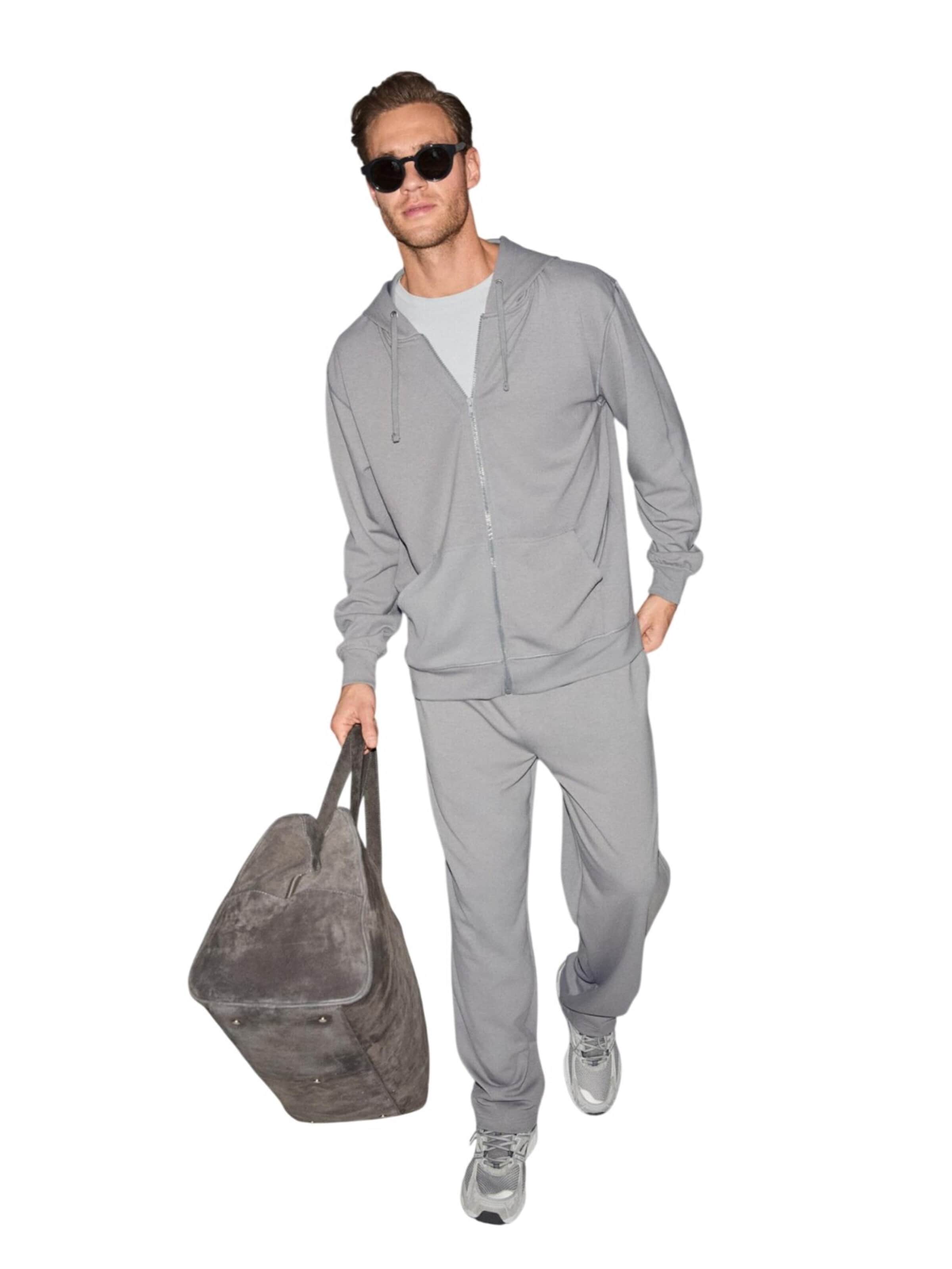 Grimelange Zip-Up Hoodie in Grey