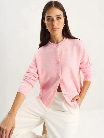 Bianco Lucci - Casaco de malha em rosa: frente