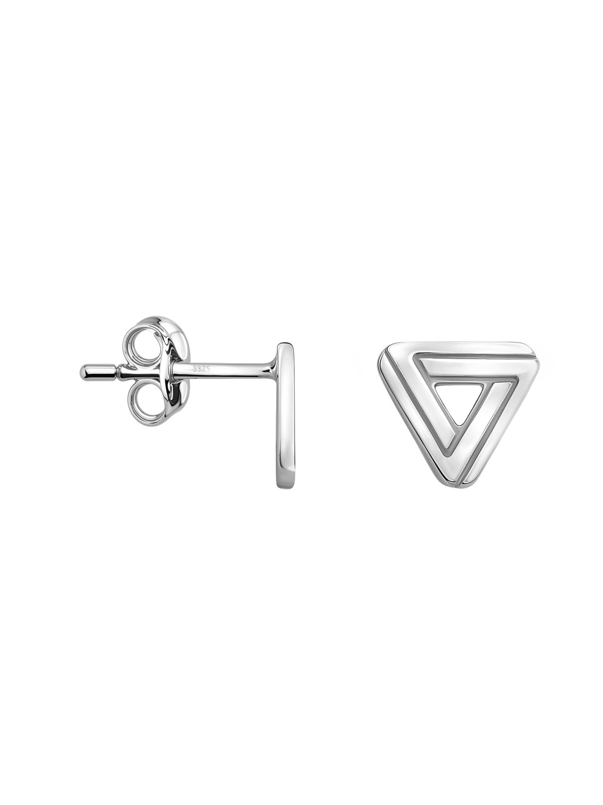 Sofia Milani Ohrringe 'Triangle'‌‌‌‌‌‌‌‌ in Silber: Vorderseite