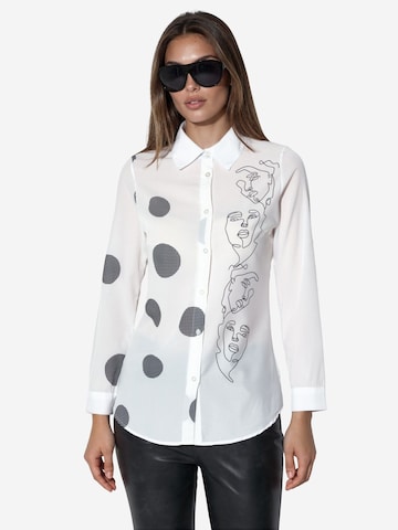 MSN Collection Blouse in White: front