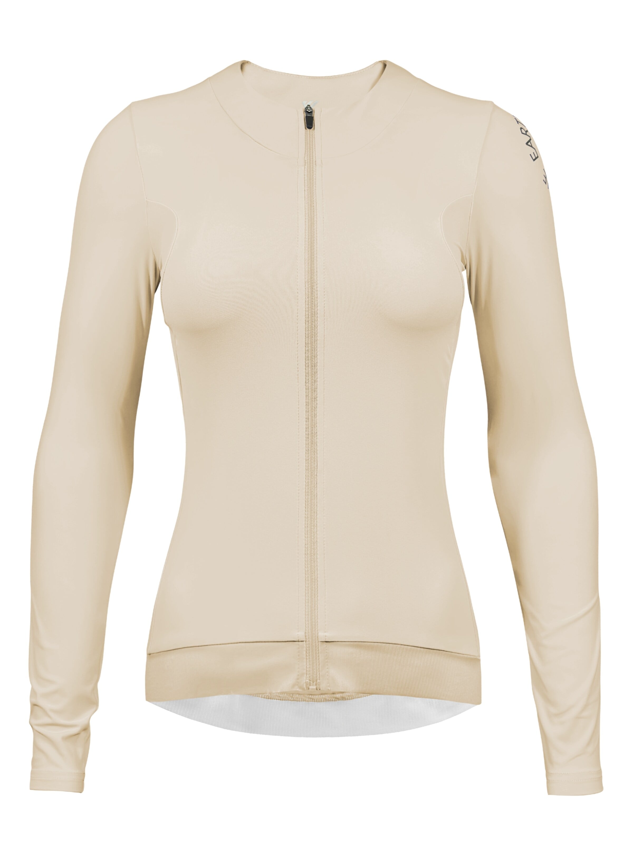 WULIBIKE Jersey 'Wulibike Damen Fahrradtrikot Langarm 'Dune', 3+1 Taschen' in Beige: front