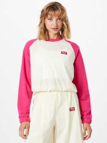 FILA Sweatshirt 'TABOR' in Wit: voorkant