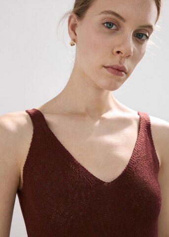MANGO Knitted dress 'Siena' in Orange
