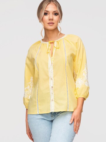 Ombre Bluse‌‌‌‌‌‌‌‌‌‌ in Gelb: Vorderseite