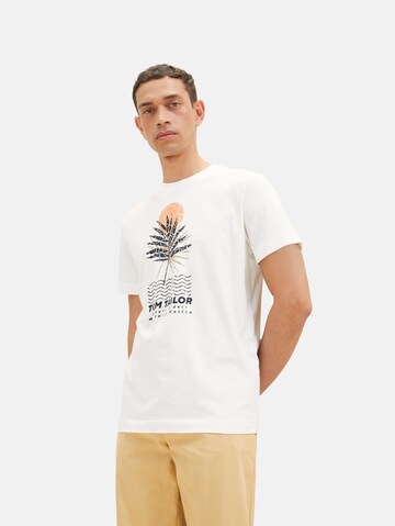 TOM TAILOR T-Shirt in Weiß
