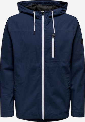 Only & Sons Between-season jacket 'Bjorn' in Blue: front
