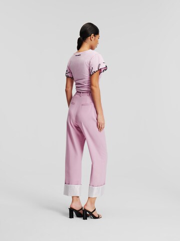 Karl Lagerfeld - Loosefit Pantalón plisado en lila