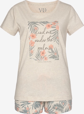 smėlio LASCANA Pižama su šortais: priekis