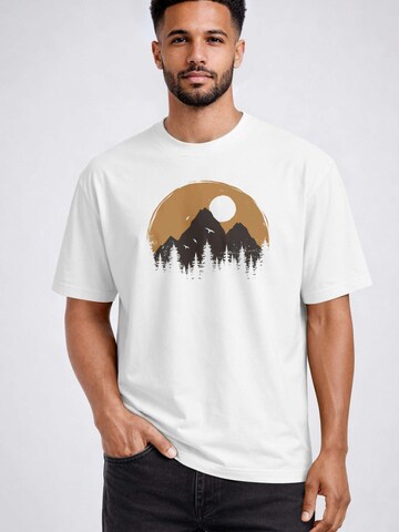 Neverless Shirt 'Outdoor Silhouette' in White: front