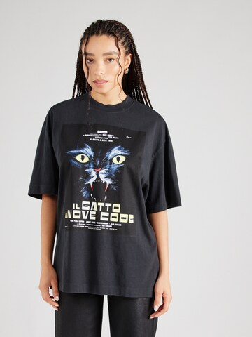 HUGO - Camiseta talla grande 'Dargex' en negro: frente