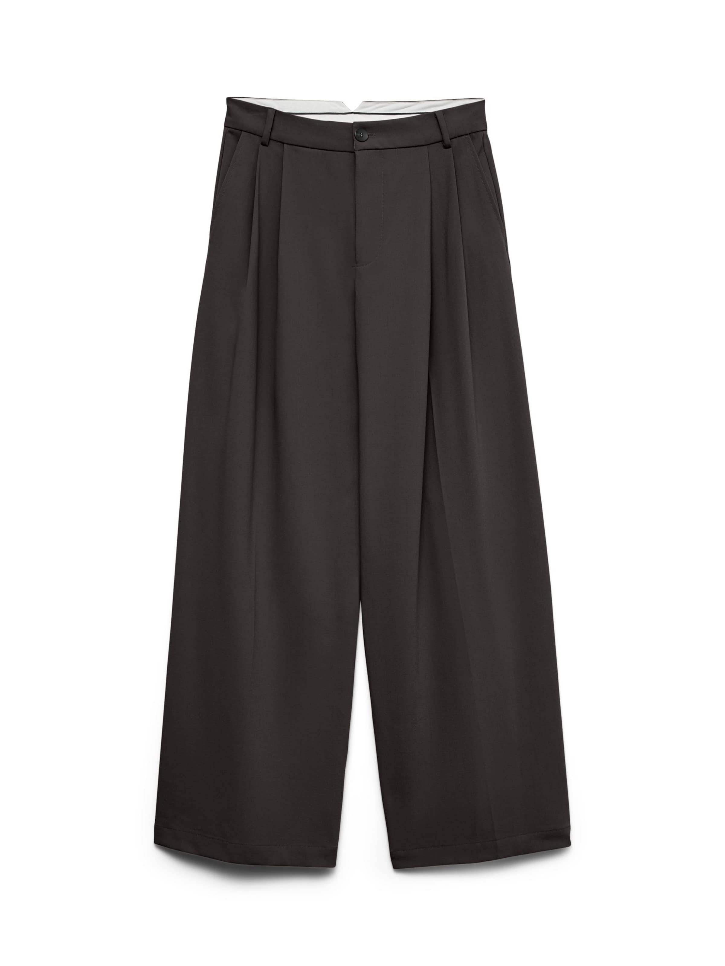 Wide Leg Pantalon à pince 'VMStella' VERO MODA en marron : devant