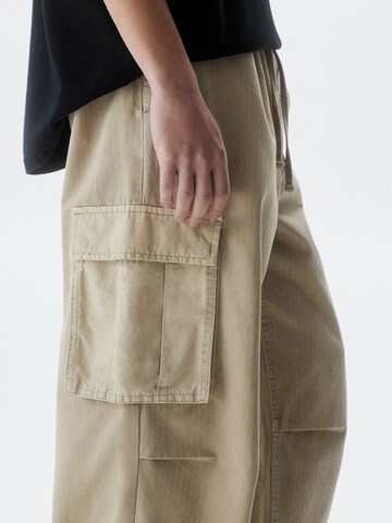 Loosefit Pantalon cargo Pull&Bear en beige