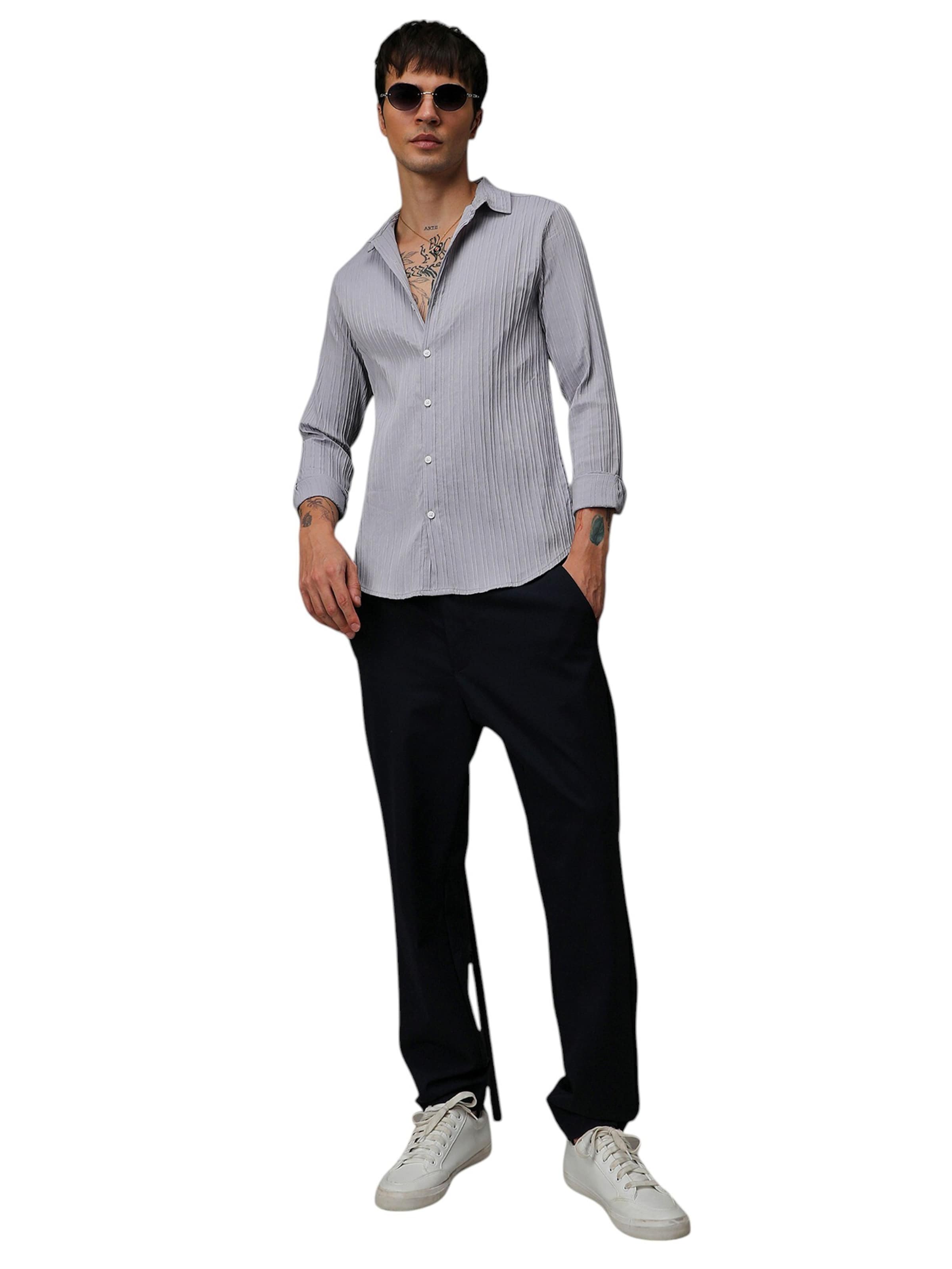 Comfort Fit Cămașă 'Suzie' de la Campus Sutra pe gri