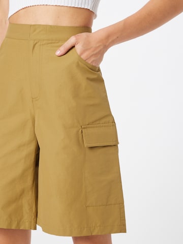 Wide Leg Pantalon cargo WEEKDAY en beige