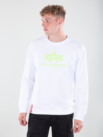 ALPHA INDUSTRIES Sweatshirt in Weiß: predná strana