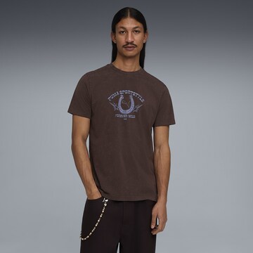 PUMA Shirt in Bruin: voorkant