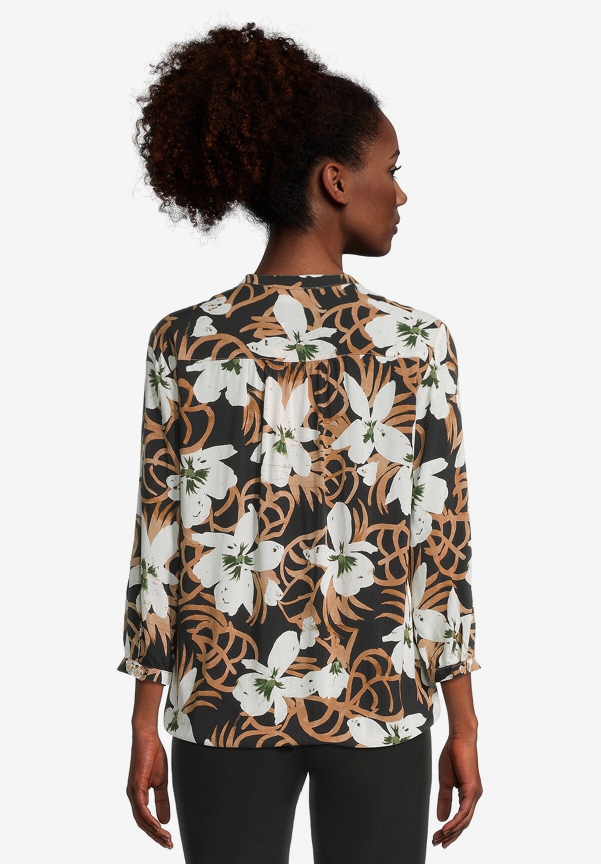 Cartoon Bluse in braun / schwarz / weiß | ABOUT YOU