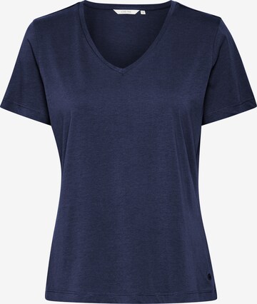 Cream T-shirt 'Naia' i blå: framsida