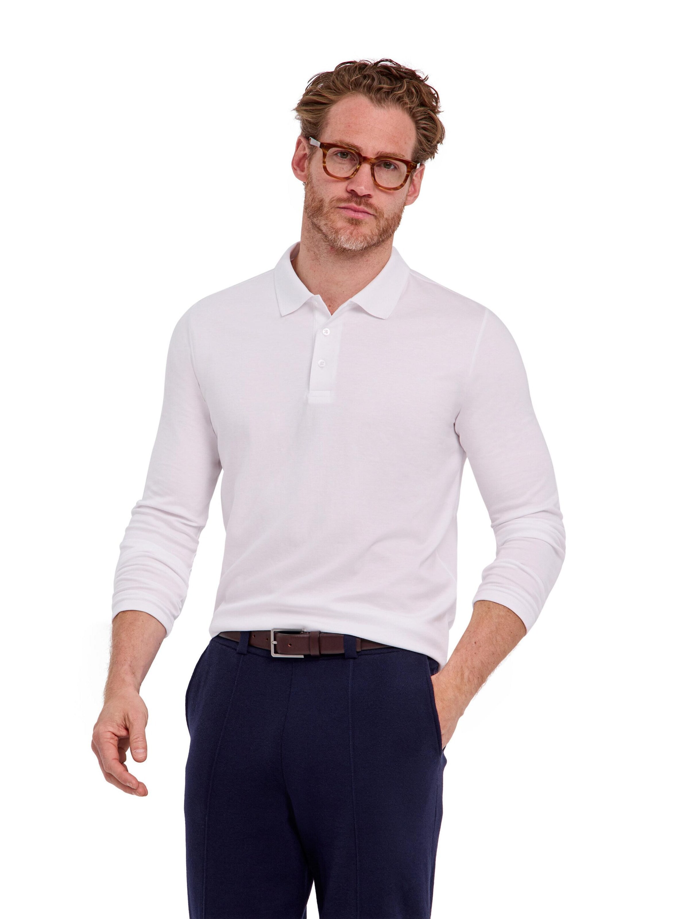FALKE Shirt 'Essential Cotton' in White: front