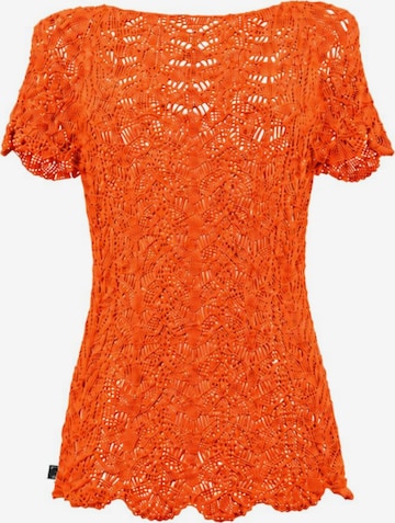 Süel knitwear Sticktop 'Twin Lace' in Orange: Vorderseite