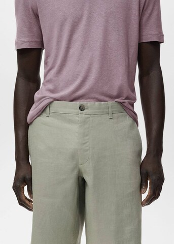 MANGO MAN Slimfit Shorts 'Carp' in Grün
