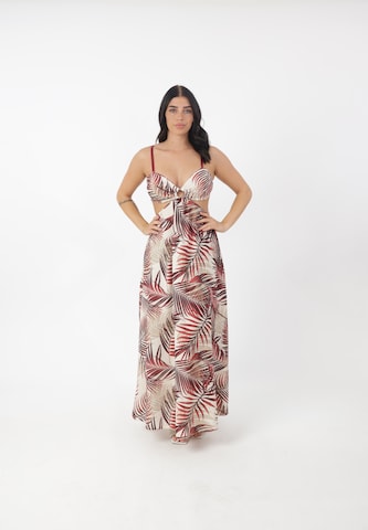 Elara Kleid in Rot: Vorderseite