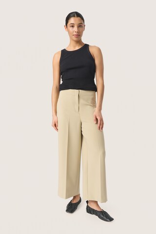 SOAKED IN LUXURY Wide Leg Hose 'Corinne' in Beige