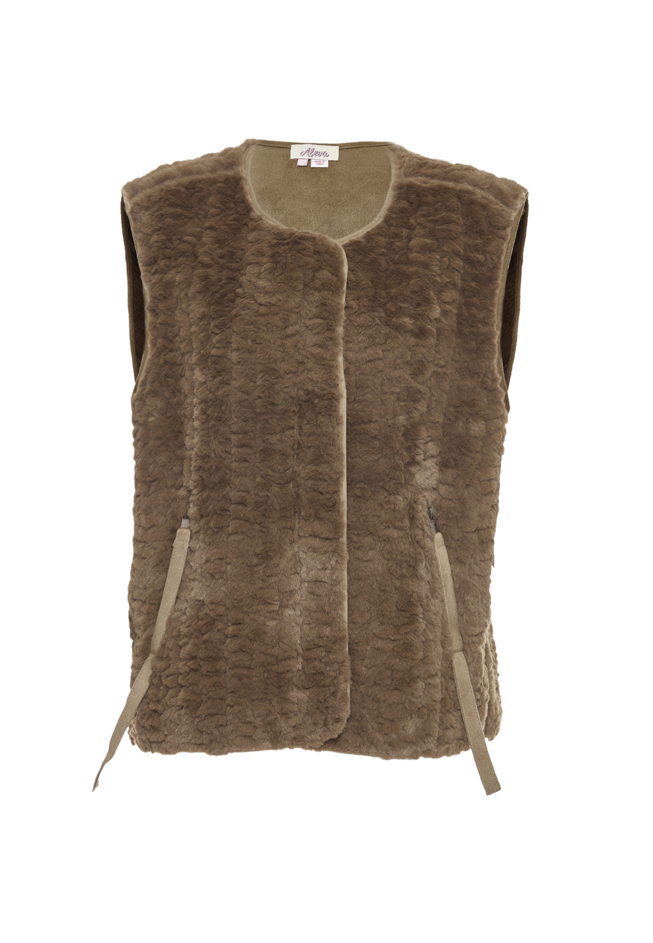 Vestă aleva pe maro, Vizualizare produs