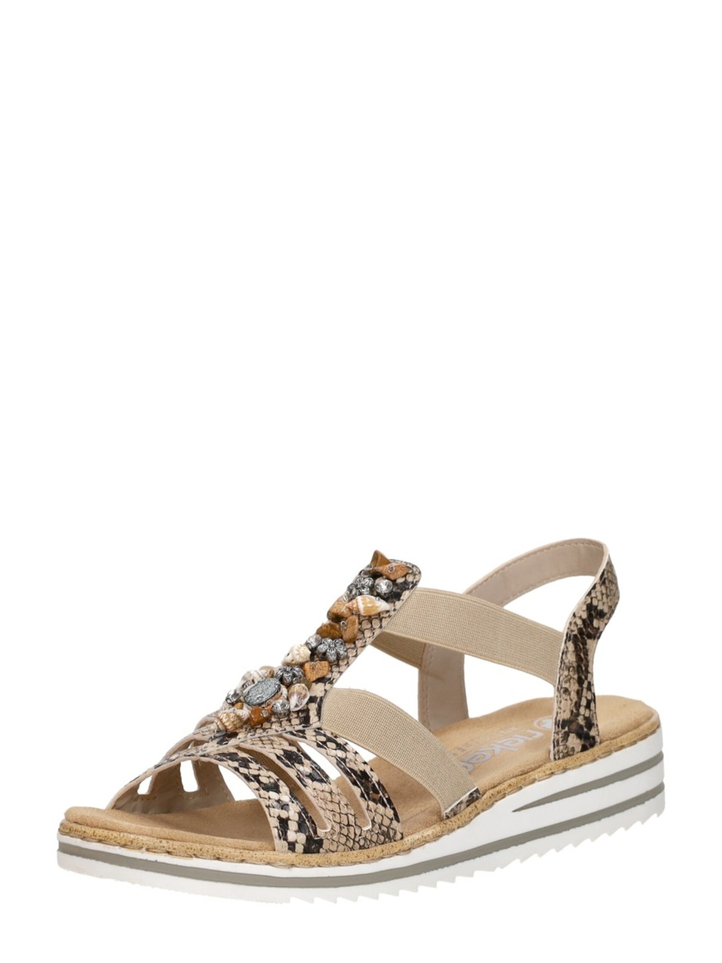 Rieker Sandal 'Sandalen Plat' in Beige