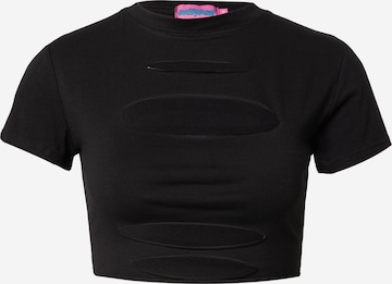 Edikted Shirt 'Karina' in Zwart: voorkant
