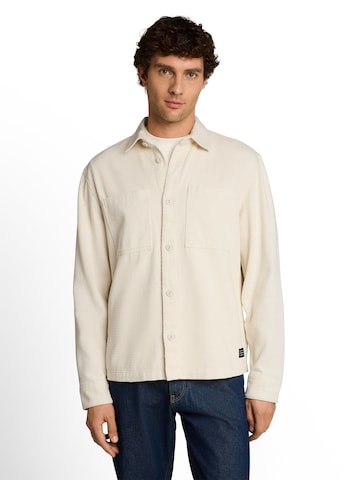 Coupe regular Chemise TOM TAILOR DENIM en blanc : devant