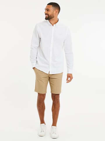 Threadbare Regular fit Button Up Shirt 'Bale' in White