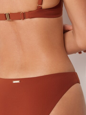 CALZEDONIA Bikini Bottoms 'Shiny Satin' in Brown
