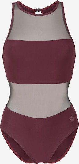 ARENA Maillot de bain 'MESH PANEL VENT BACK' en lie de vin, Vue avec produit