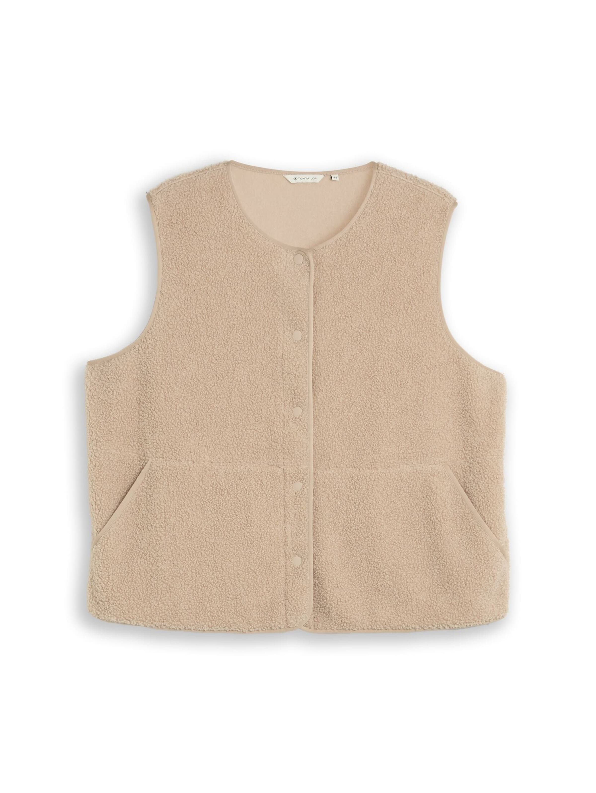 Tom Tailor Women + Weste in Beige: Vorderseite