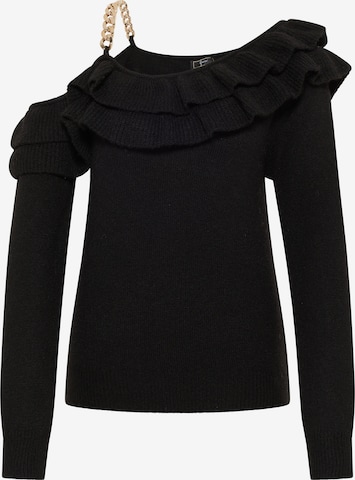 Pullover di faina in nero: frontale