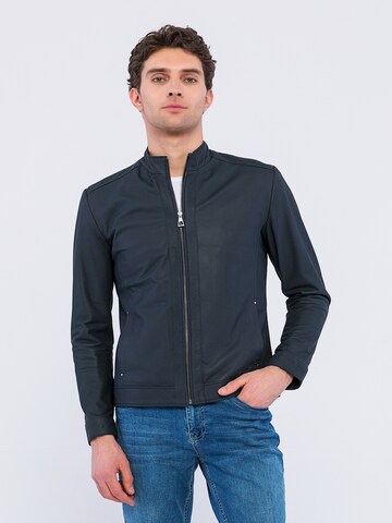 Basics and More Between-Season Jacket 'Bernard' in Blue