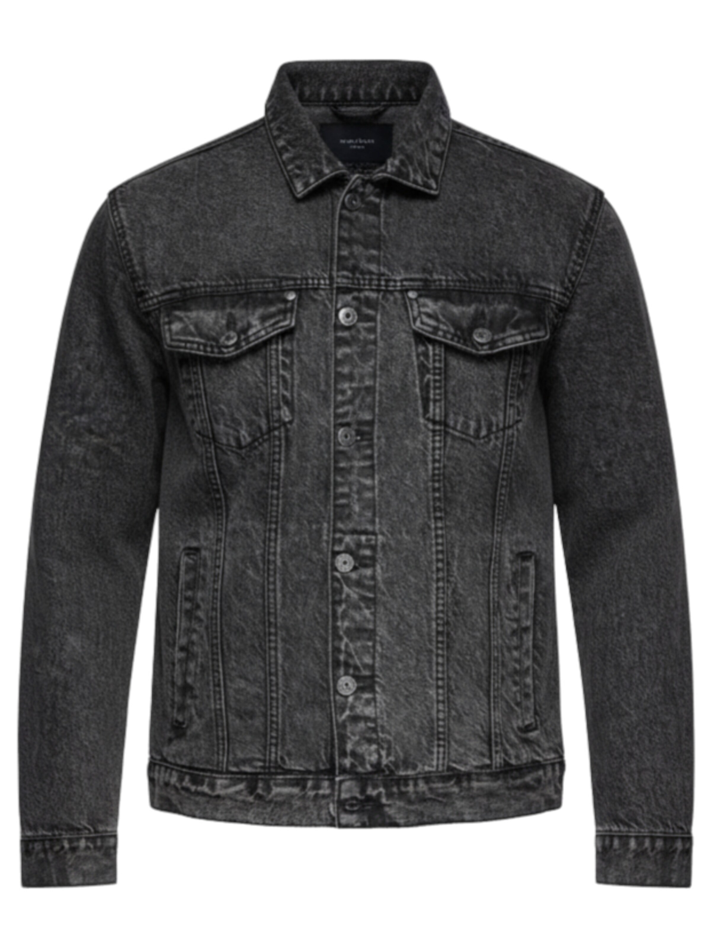 Ombre Tussenjas in Zwart: voorkant