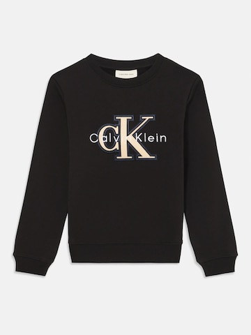 Calvin Klein Sweatshirt 'FESTIVE MONO' in Schwarz: Vorderseite