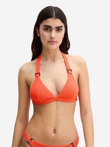 Marc O'Polo Triangel Triangel-Bikini-Top ' Firecracker Floral ' in Orange: Vorderseite