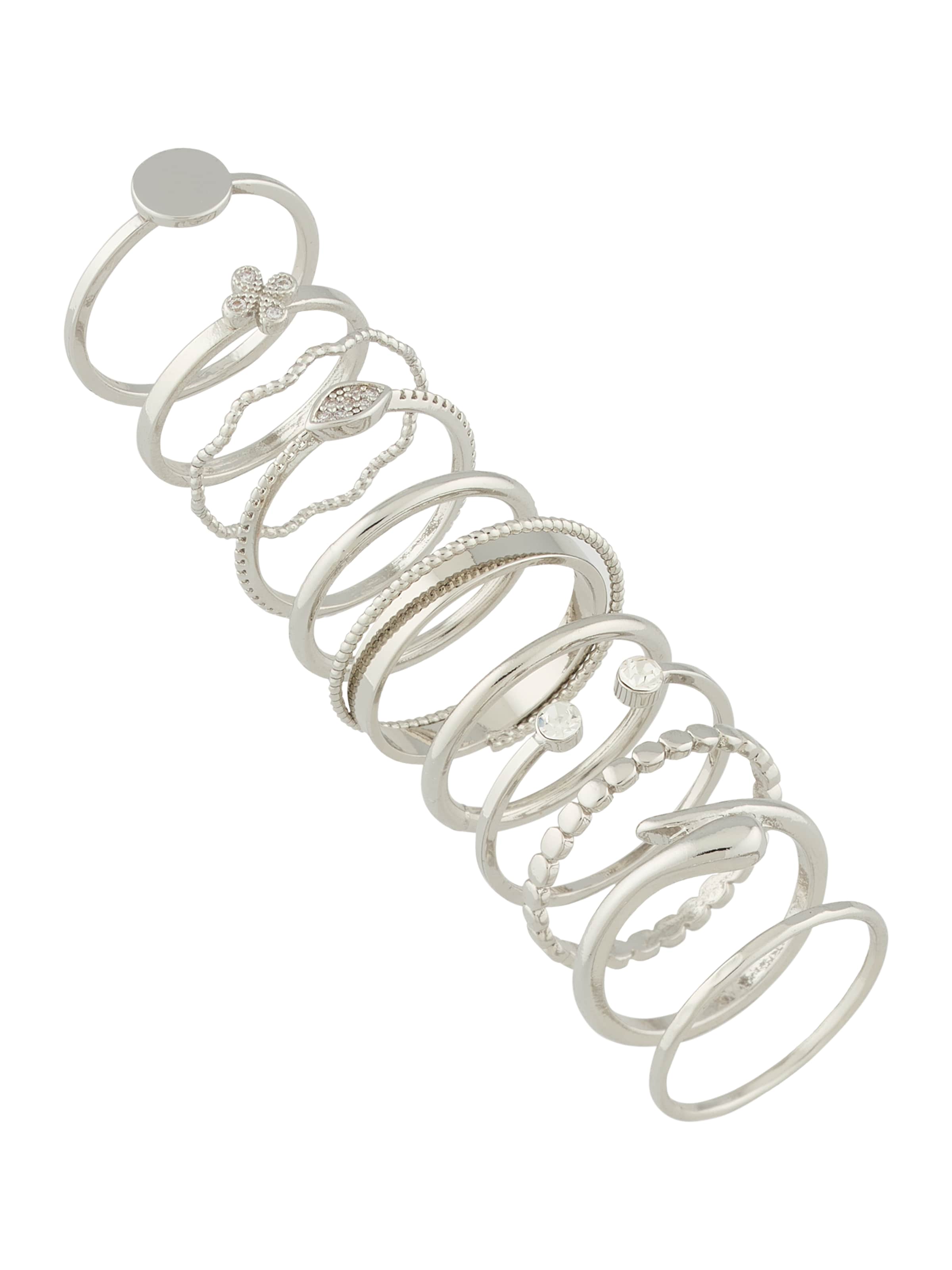 ABOUT YOU Кольцо в Серебристый: спереди