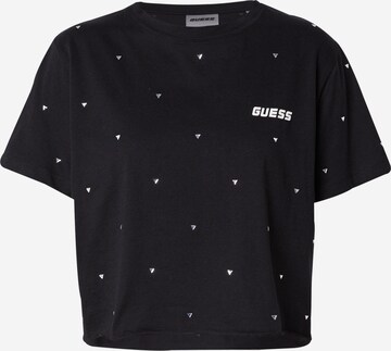 GUESS Shirt 'SKYLAR' in Zwart: voorkant