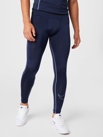 Sportinės kelnės iš NIKE, spalva – tamsiai mėlyna / pastelinė violetinė / juoda, Modelio vaizdas