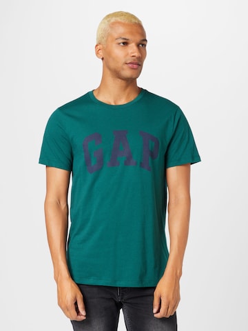 GAP Regularny krój Koszulka w kolorze zielony: przód