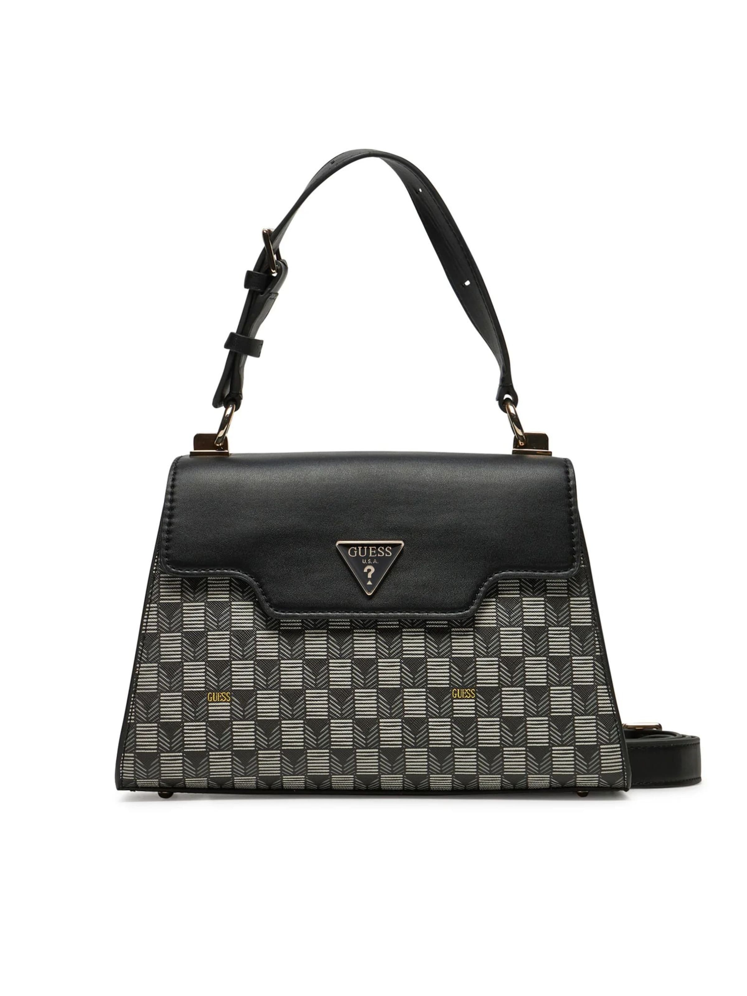 GUESS Handtasche 'Guess Bag with pattern'‌‌‌ in Schwarz: Vorderseite