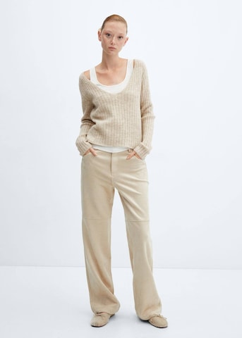 MANGO Sweater 'Bateman' in Beige