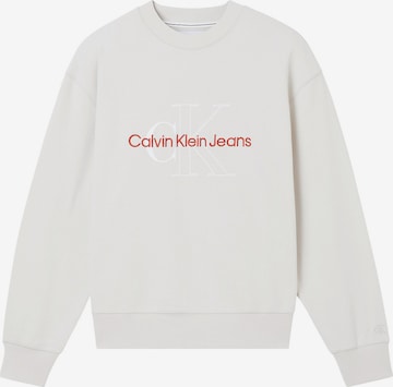 Calvin Klein Jeans Plus Sweatshirt in White: front