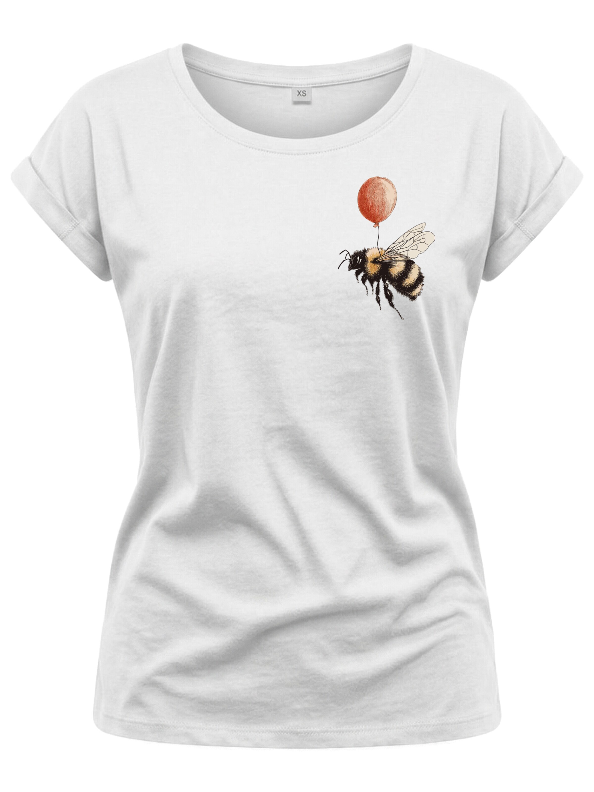 MAKAYA Shirt 'Flughilfe'‌‌‌‌‌‌‌‌ in Weiß: Vorderseite