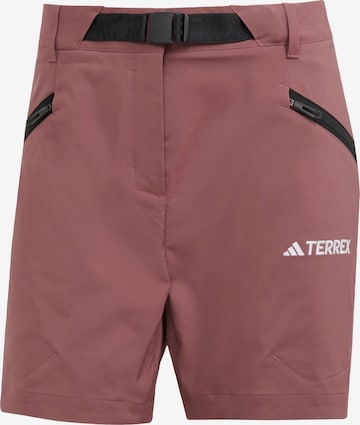 Pantalon outdoor 'Xperior' ADIDAS TERREX en rouge : devant